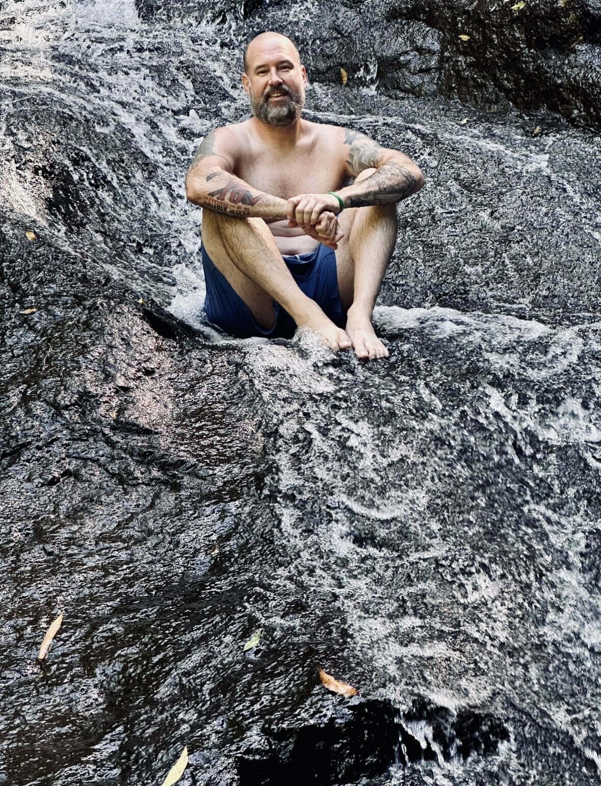 Ryan Light at a Waterfall