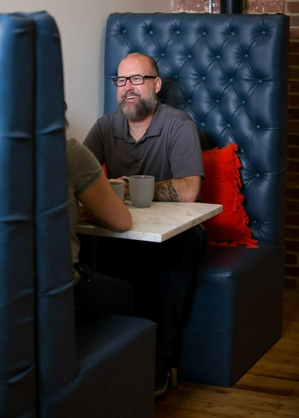 Ryan working with a client