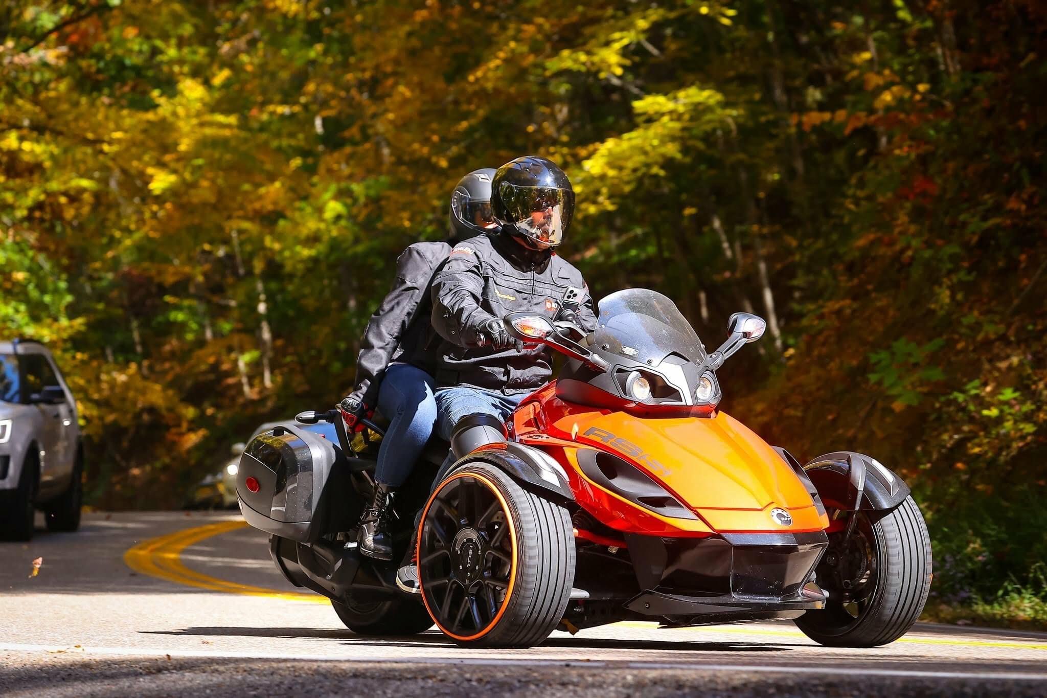 Ryan riding his motorcycle.